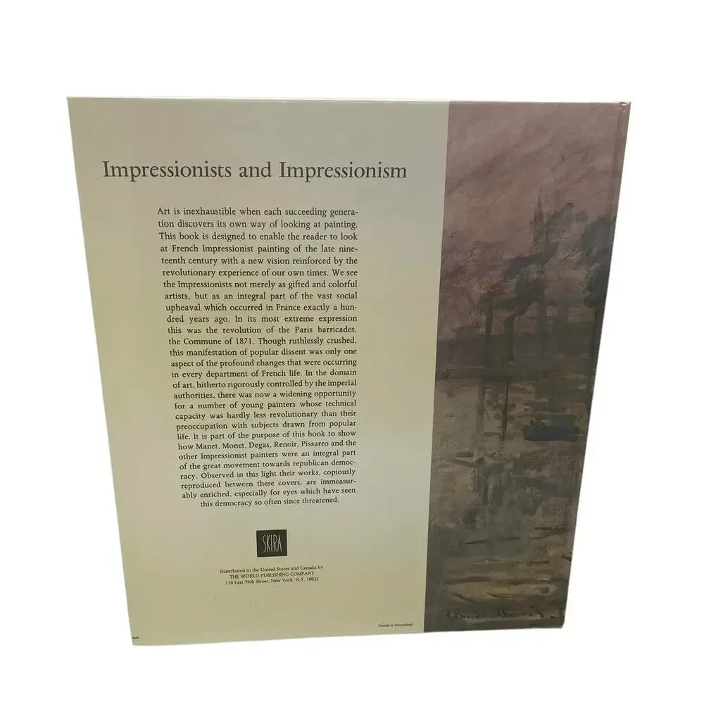 1970 “Impressionists and Impressionism” World Publishing Co Vintage Hardbound